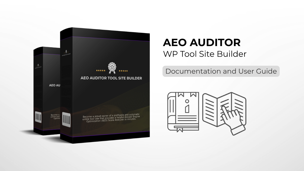 User Guide: AEO Auditor WP Tool Site Builder